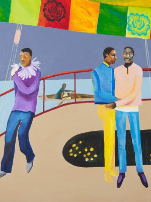 Ball on Shipboard (detail; 2018), Lubaina Himid.