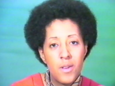 Free, White and 21 (detail; 1980), Howardena Pindell.
