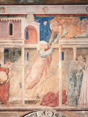 Detail from Giotto's John the Evangelist fresco at the Peruzzi Chapel in Santa Croce, Florence