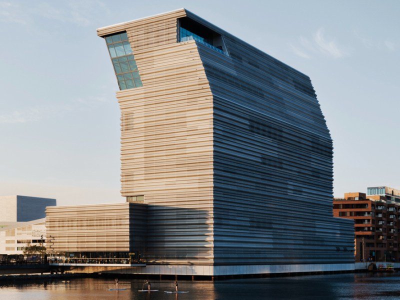 The new 13-storey MUNCH museum, designed by Estudio Herreros, on the waterfront in Oslo.