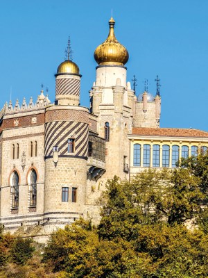 The Rocchetta Mattei, begun by Count Cesare Mattei (1809–96) in 1850.