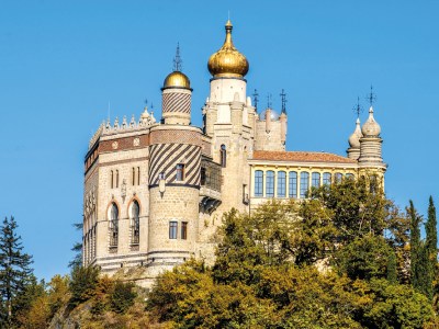 The Rocchetta Mattei, begun by Count Cesare Mattei (1809–96) in 1850.