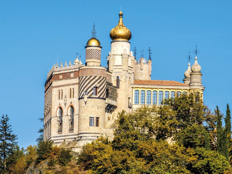 The Rocchetta Mattei, begun by Count Cesare Mattei (1809–96) in 1850.