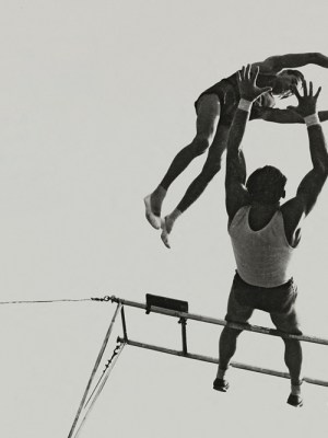 Les « nouveaux » Clérans, trapézistes (detail; 1946), Gaston Paris.