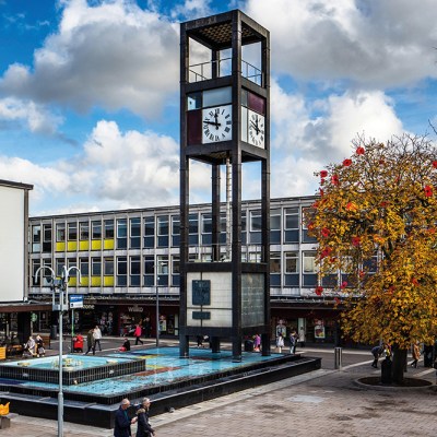 The new town centre in Stevenage, Hertfordshire, opened in 1959