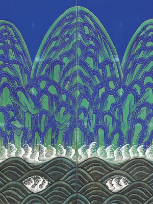 Sun, Moon and Five Peaks (detail; 19th/early 20th century), Korea. National Palace Museum of Korea, Seoul