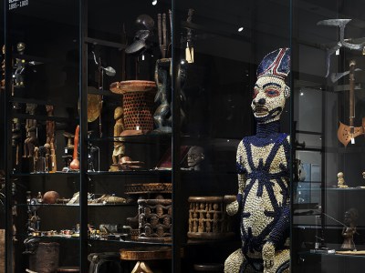 Installation view of ‘Open Storage Africa. Appropriating objects and imagining Africa’ in the Humboldt Forum, Berlin.