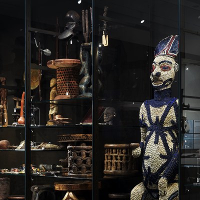 Installation view of ‘Open Storage Africa. Appropriating objects and imagining Africa’ in the Humboldt Forum, Berlin.