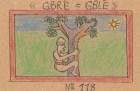«GBRÉ=GBLÉ» N° 118 from Alphabet Bété (1991), Frédéric Bruly Bouabré