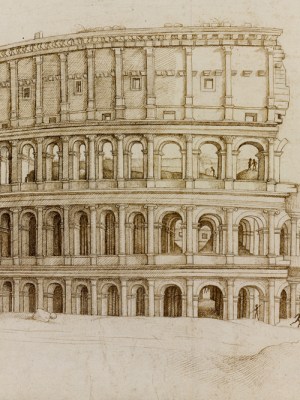 View for an engraving of the Colosseum, Rome (c. 1550), Hieronymus Cock, after the cricle of Domenico Ghirlandaio.