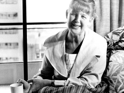 The author Shirley Hughes photographed on 17 September 1982.