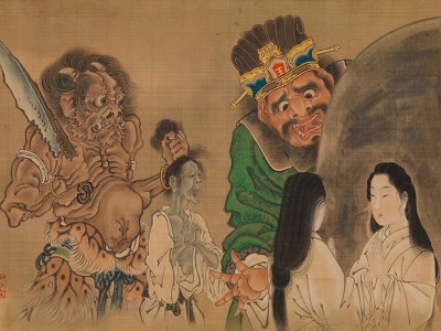 A Beauty in Front of King Enma's Mirror (1871–89), Kawanabe Kyosai.