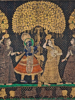 Pichhvai temple cloth depicting the Dana Lila festival, 19th century. Francesca Galloway (price on application)