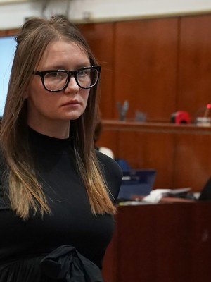 The real thing: Anna Sorokin being led away after being sentenced in May 2019 following a conviction for multiple counts of grand larceny and theft of services.