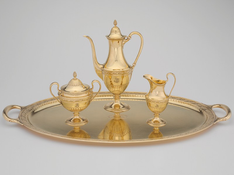 Coffee service for Alice Belin du Pont (designed 1910–11), Tiffany and Company. Yale University Art Gallery, New Haven