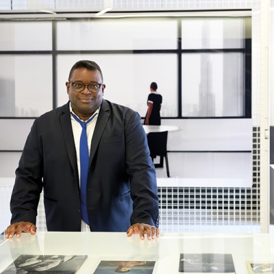 British filmmaker and installation artist Isaac Julien (b.1960), photographed in 2021. Photo: Anne-Katrin Purkiss; © Royal Academy of Arts, London
