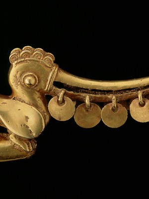 Bird finial, early Zenú (200 BC–1000 CE). Colombia Caribbean Lowlands. Museo del Oro, Banco de la Repúblic, Bogotá