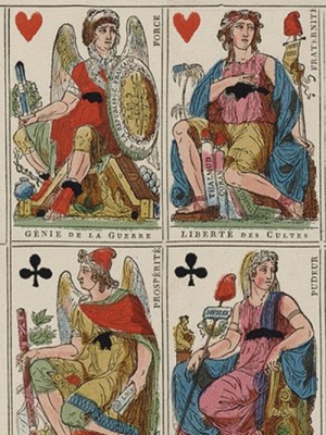Detail of an advertisement for the Nouvelles Cartes de la République Française