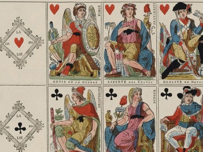 Detail of an advertisement for the Nouvelles Cartes de la République Française