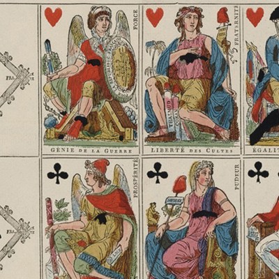 Detail of an advertisement for the Nouvelles Cartes de la République Française