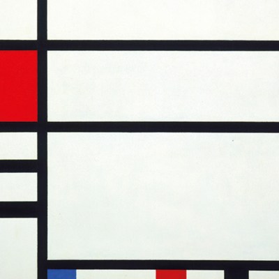 Detail of Trafalgar Square by Piet Mondrian