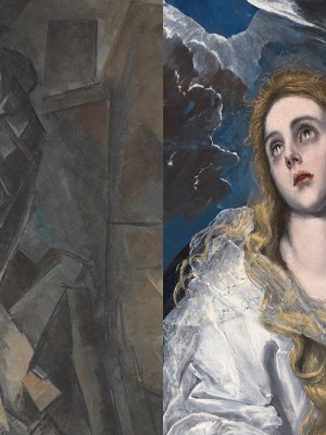 Double take – Picasso’s Seated Nude (detail; 1909–10) and El Greco's Penitent Magdalene (detail; c. 1580–85), El Greco. © Succession Picasso/DACS, London 2022
