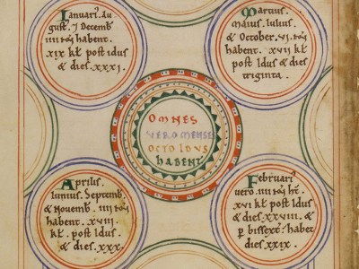 Page from the Chronique de Saint Nicholas de Reims (13th century).