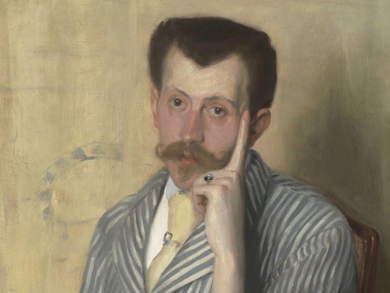 Portrait of Georges de Porto-Riche (detail; 1889), Jacques-Émile Blanche. Robilant + Voena