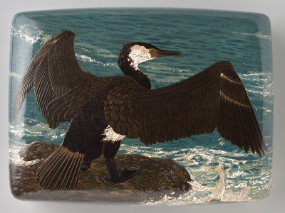 Accessory box with sea cormorant design (1938), Rokkaku Daijō. Rijksmuseum, Amsterdam