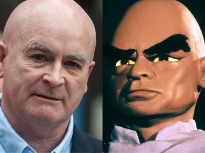 Mick Lynch, general secretary of the RMT (left); The Hood (right).