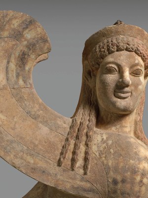 Archaic period marble Sphinx (c. 530 B.C). The Metropolitan Museum of Art