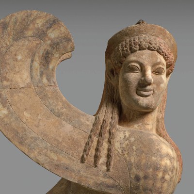 Archaic period marble Sphinx (c. 530 B.C). The Metropolitan Museum of Art