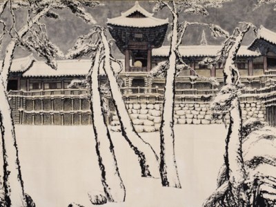 Snow at Bulguk Temple (1996), Park Dae Sung. © Park Dae Sung