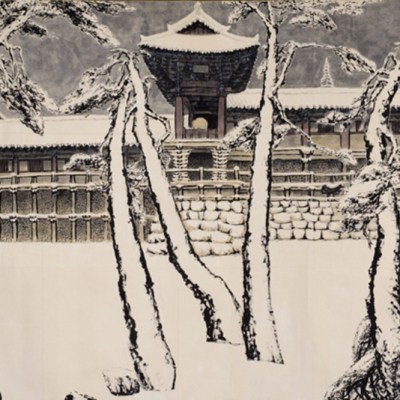Snow at Bulguk Temple (1996), Park Dae Sung. © Park Dae Sung