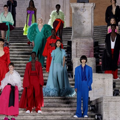 Valentino haute couture fall/winter 22/23 fashion show on 8 July, 2022 on the Spanish Steps in Rome. Photo: Franco Origlia/Getty Images