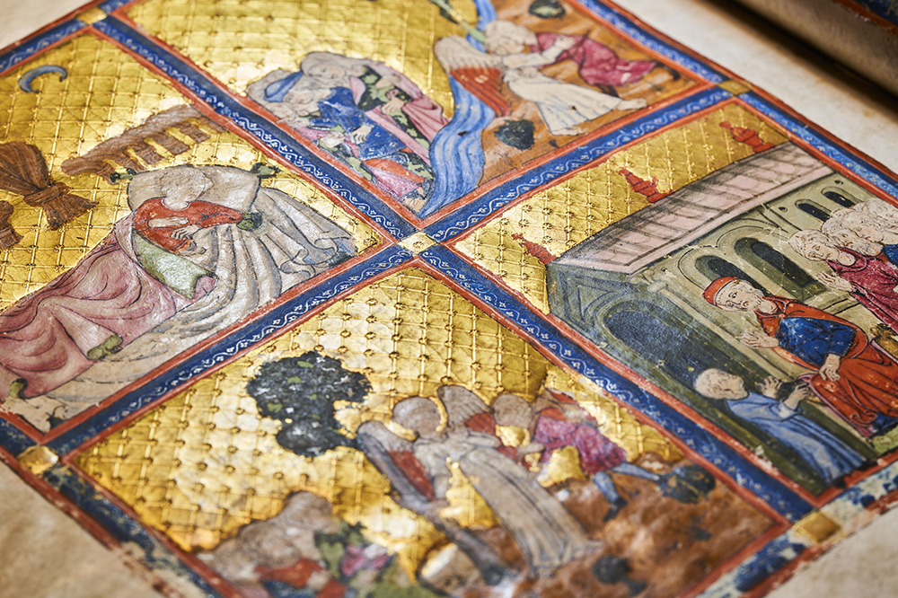 Detail from the Golden Haggadah (c. 1320), northern Spain. British Library, London. Photo: © British Library Board, London