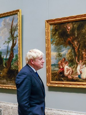 Boris Johnson at the Prado before a dinner of the leaders of NATO member states on 29 June 2022.
