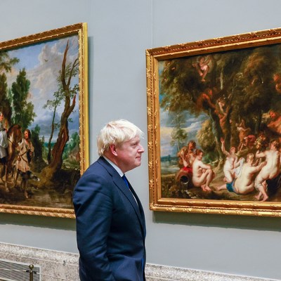 Boris Johnson at the Prado before a dinner of the leaders of NATO member states on 29 June 2022.