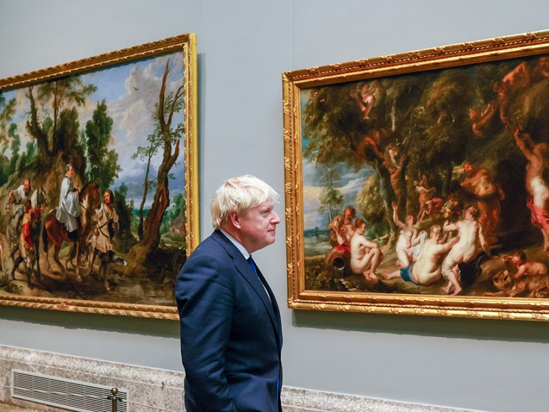 Boris Johnson at the Prado before a dinner of the leaders of NATO member states on 29 June 2022.