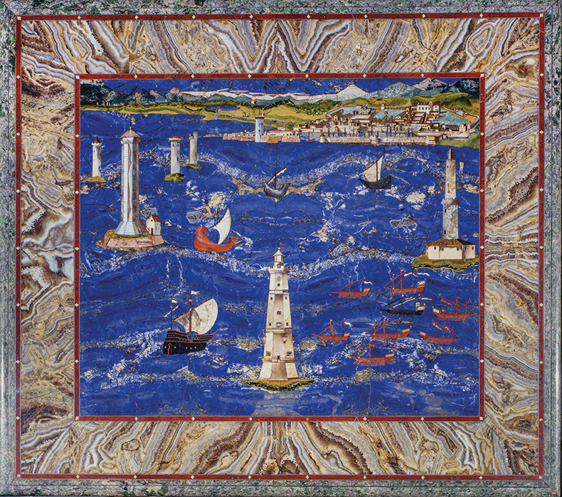 View of the Port of Livorno, (1601–04), Cristofano Gaffurri after a design by Jacopo Ligozzi. Gallerie degli Uffizi, Florence