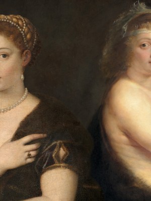 Details of Titian's ‘Girl with a Fur’ (left; c. 1535) and Peter Paul Rubens’ ‘Helena Fourment in a Fur Coat' (right; 1636–38). Photo: © KHM-Museumsverband