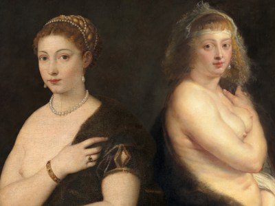 Details of Titian's ‘Girl with a Fur’ (left; c. 1535) and Peter Paul Rubens’ ‘Helena Fourment in a Fur Coat' (right; 1636–38). Photo: © KHM-Museumsverband
