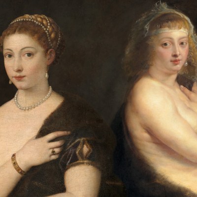 Details of Titian's ‘Girl with a Fur’ (left; c. 1535) and Peter Paul Rubens’ ‘Helena Fourment in a Fur Coat' (right; 1636–38). Photo: © KHM-Museumsverband