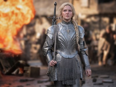 Morfydd Clark as Galadriel in ‘The Rings of Power’.
