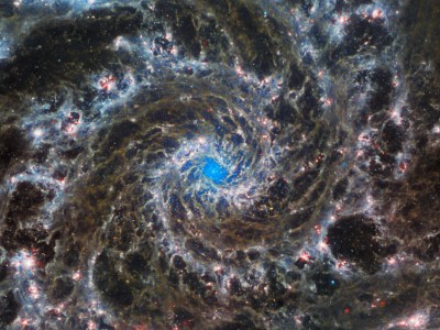 The heart of M74, otherwise known as the Phantom Galaxy, recorded by the James Webb Telescope.
