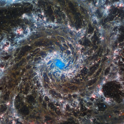 The heart of M74, otherwise known as the Phantom Galaxy, recorded by the James Webb Telescope.