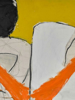 Nude (detail; c. 1962), Roger Hilton.