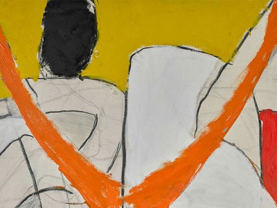 Nude (detail; c. 1962), Roger Hilton.