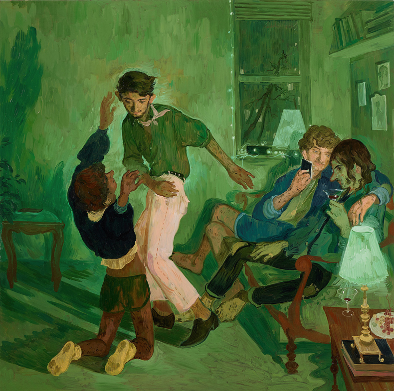 Four Friends (2019), Salman Toor. Sotheby’s New York ($1.3m)