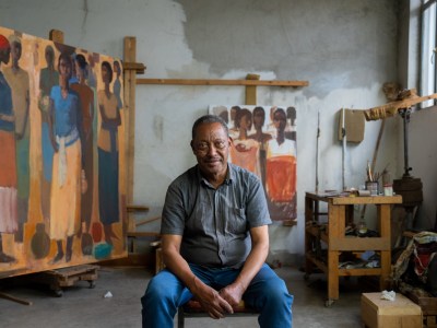 Tadesse Mesfin, photographed in his studio in Addis Ababa in February 2022